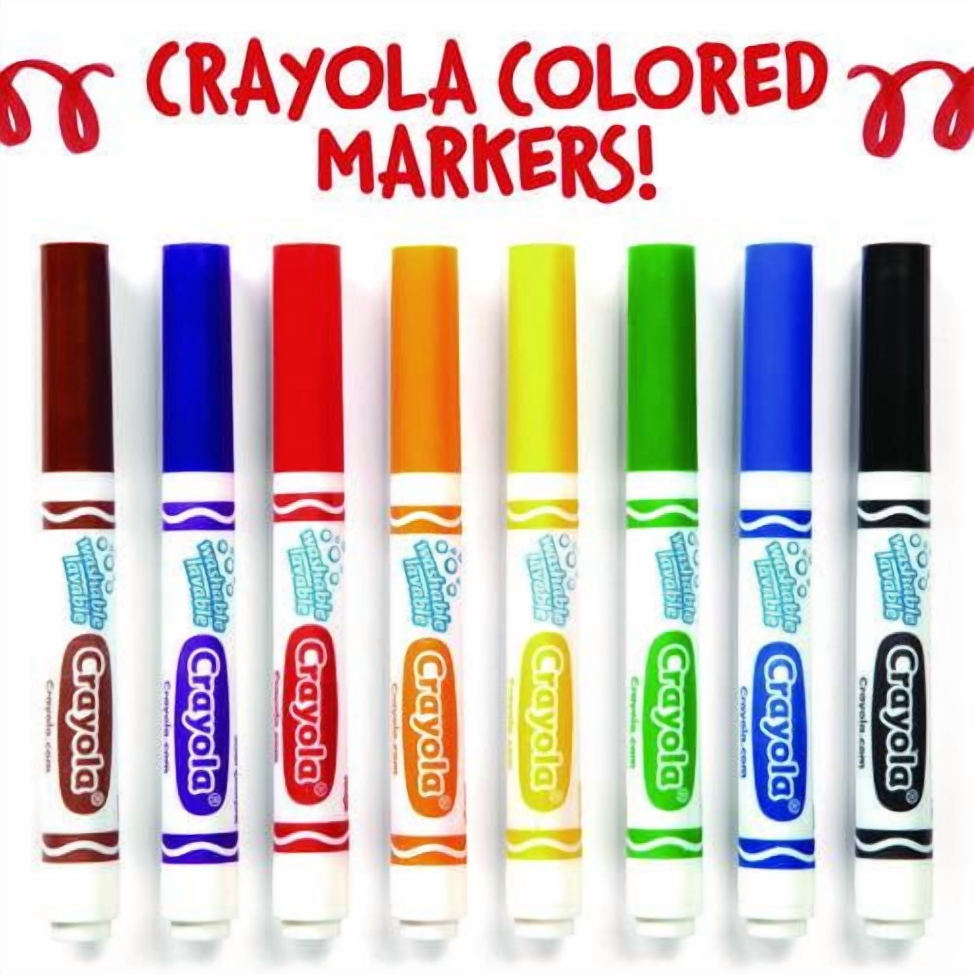 Broad Line Washable Markers, Broad Bullet Tip, Blue, 12/box | Bundle of 10