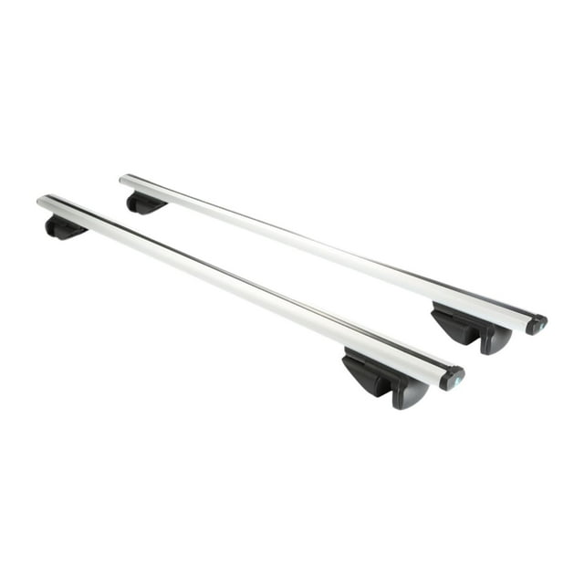 2 barras transversales genéricas para portaequipajes de techo de coche, de 123 cm, resistentes, para carga y equipaje, para sedanes, todoterrenos, la