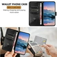 thumbnail image 3 of Allytechgroup for Samsung Galaxy A36 5G Case, Built-in Credit Card Slot & Wrist Strap RFID Blocking PU Leather Flip Wallet Phone Case Shockproof Full Body Cover for Samsung Galaxy A36 5G, Black, 3 of 6