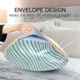 thumbnail image 4 of Yayeee Pillowcase Queen Size Set of 2 Satin Wrinkle Resistant Pillow Case, Wavy Striped, 4 of 8