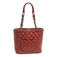 thumbnail image 5 of Pre-Owned Chanel Red Petite Shopping Tote Shoulder Bag Quilted Caviar Leather, 5 of 8