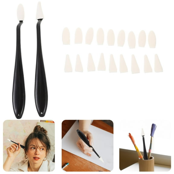 Soimiss 2 Wipers Drawing Blending Sponge for Artists Assorted Color Color Mixing for Art Classes