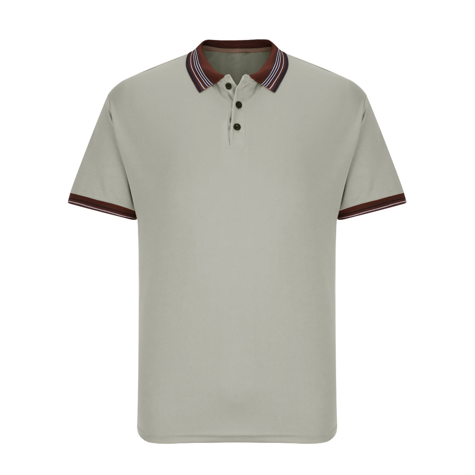 VERUGU Mens Shirts Casual Fallow Button Turndown Collar Top