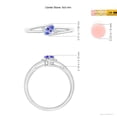 thumbnail image 5 of ANGARA Natural Tanzanite and Diamond Split Shank Ring in 14K White Gold for Women (Size-5x3mm) | December Birthstone, Birthday, Anniversary, Jewelry Gift for Women | Natural Tanzanite Ring, 5 of 9