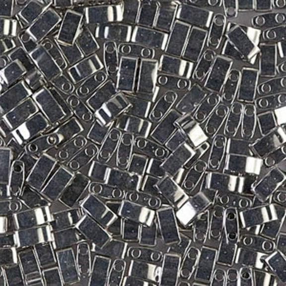 Palladium Plated Miyuki Tila Seed Beads - Half Cut TLH194-TB