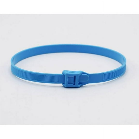 14" 120 LB Low Profile In-Line Cable Ties (100/bag) - Light Blue