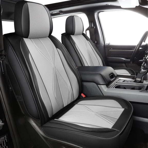 LINGVIDO F-150 Waterproof Faux Leather Automotive Seat Covers Fit for Ford 2009-2026 F150 F250 F350 F450 Super Duty Crew Cab XL XLT Lariat King Ranch Platinum