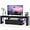 Black, variant on XgoodX TV Stand with LED Lights, Modern Entertainment Center Media and Open Shelf Console Table Storage Desk with 1 Drawer and Remote Control 20 Color LED Lights up to 70 Inch TV (White)