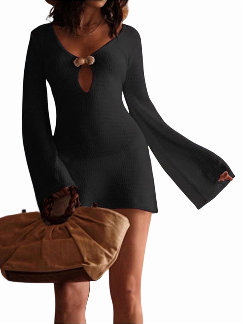 hot pink flutter sleeve dress Kim Mock Neck *FINAL SALE* – Be You Boutique Long Cheap Prom Dresses