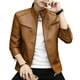thumbnail image 4 of Abrigo de cuero para hombre, cuello de primavera y otoño, informal, de talla grande, para jóvenes, chaqueta de cuero PU, moda para hombre, 4 of 5