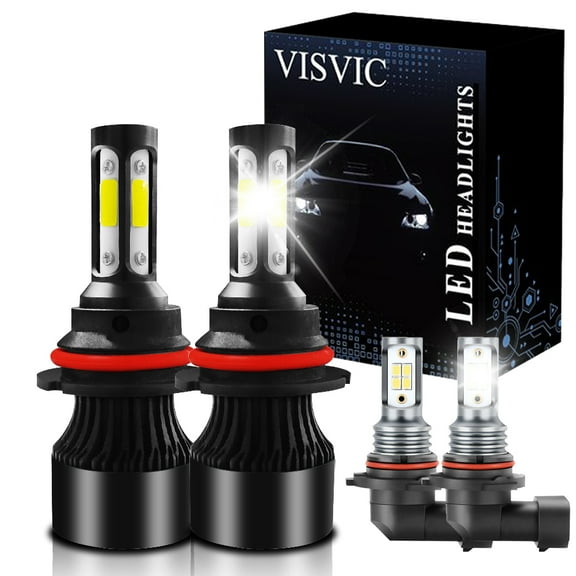 Fit for FORD F-250 F-350 (1999-2004) LED Headlight Bulbs Conversion kit 9007/HB5 High Low Beam   9145 Fog Light Bulbs Fast Installation, Pack of 4