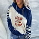 thumbnail image 2 of Sudadera informal de manga larga con estampado navideño y bolsillo con capucha para mujer Fridja fksj3176, 2 of 4