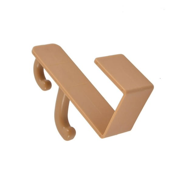 Unique Bargains Family Plastic Bathroom Washroom Towel Bathrobe Over Door Hook Hanger Brown