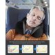 thumbnail image 2 of Almohada de viaje, almohada de espuma viscoelástica para el cuello, cojín esencial para el cuello para viajar, antifaz para dormir, tapones para los oídos y bolsa de transporte incluida (negro). Afortunado Sencillez, 2 of 5