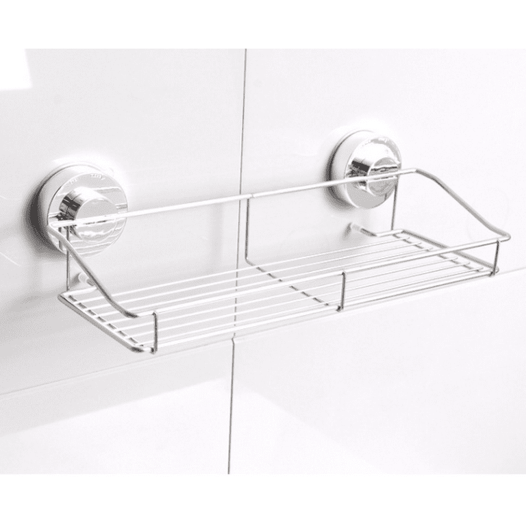 Suction Cup Stainless Steel Bathroom Storage Rack