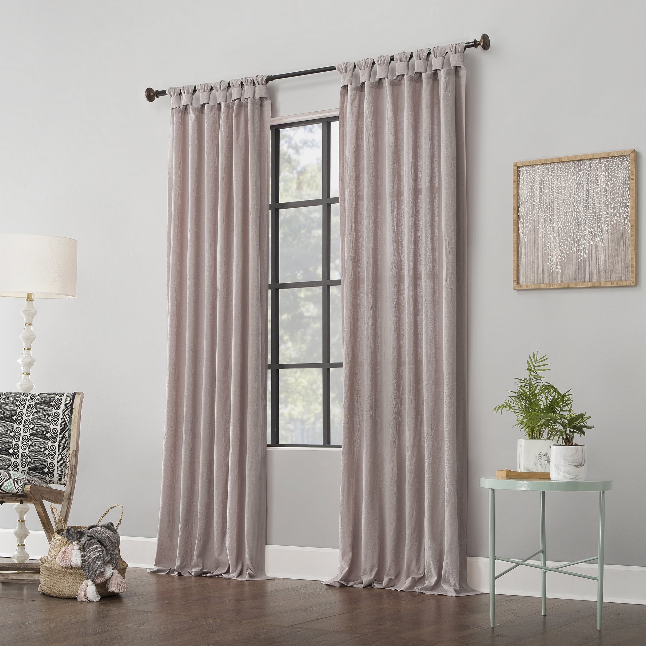 Archaeo Sarro Washed Cotton Twist Tab Curtain, 52" x 84"