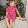 thumbnail image 4 of Fotbe Leopard Print Pijama Estampada de 2 Piezas para Niños – Ropa de Dormir de Manga Corta Cómoda para Niños y Niñas, Camiseta y Shorts de Algodón-Medium, 4 of 6