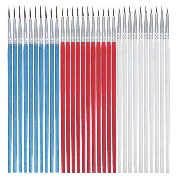 HOOWIFFY Watercolor Brushes Set Nylon Bristles Assorted Colors for Detailing and Use 30Pcs