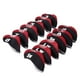 thumbnail image 3 of Juego de 24 fundas para cabeza de hierro de palo de golf y funda para cabeza de cuña Rojo y blanco, 3 of 9