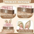 thumbnail image 4 of Easter Bunny decorations, Pink decorations, 10X6 in, 4 Pcs, Bow decorations, Easter Wooden decorations, Seasonal Shelf Accents, Neutral Pink Brown, Living Room Displays (169, 4 of 6