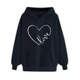 thumbnail image 2 of Jsaierl Hoodies for Women Cute Heart Graphic Hooded Sweatshirts Lightweight Sweaters Trendy Long Sleeve Top Hoodie Winter Saving, 2 of 4
