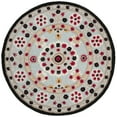 thumbnail image 2 of SAFAVIEH Bellagio Pinwheel Geometric Floral Wool Area Rug, Light Blue/Black, 5' x 5' Round, 2 of 8