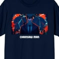 thumbnail image 2 of Chainsaw Man Aki Hayakawa Devil Hunter Human Navy Short Sleeve Adult T-Shirt-XS, 2 of 7