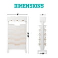 thumbnail image 2 of 6 Tier Rolling Utility Cart Multi-Functional Movable Storage Book Shelves with Lockable Casters for Study Office Classroom, White, 2 of 7