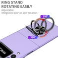 thumbnail image 5 of SaniMore for Samsung Galaxy Z Flip 3 6.7" 2021 Case with Magnetic Car Mount 360°Rotating Kickstand Anti-scratch Anti-shock Drop Resistant Slin Folding Case for Galaxy Z Flip 3, Purple, 5 of 9