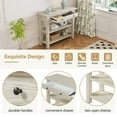 thumbnail image 5 of Hallway Console Table, Retro Console Table, Entryway Table Display Shelf With 2 Drawers And 2-Tier Open Storage Shelf For Entryway Dining Room, Living Room, Home, 5 of 9