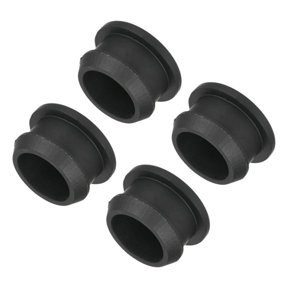 Silicone Snap in Locking Hole Plugs, Seal Cover Panel Round for Kitchen Rubber Bulkheads 19mm Black,4Pcs