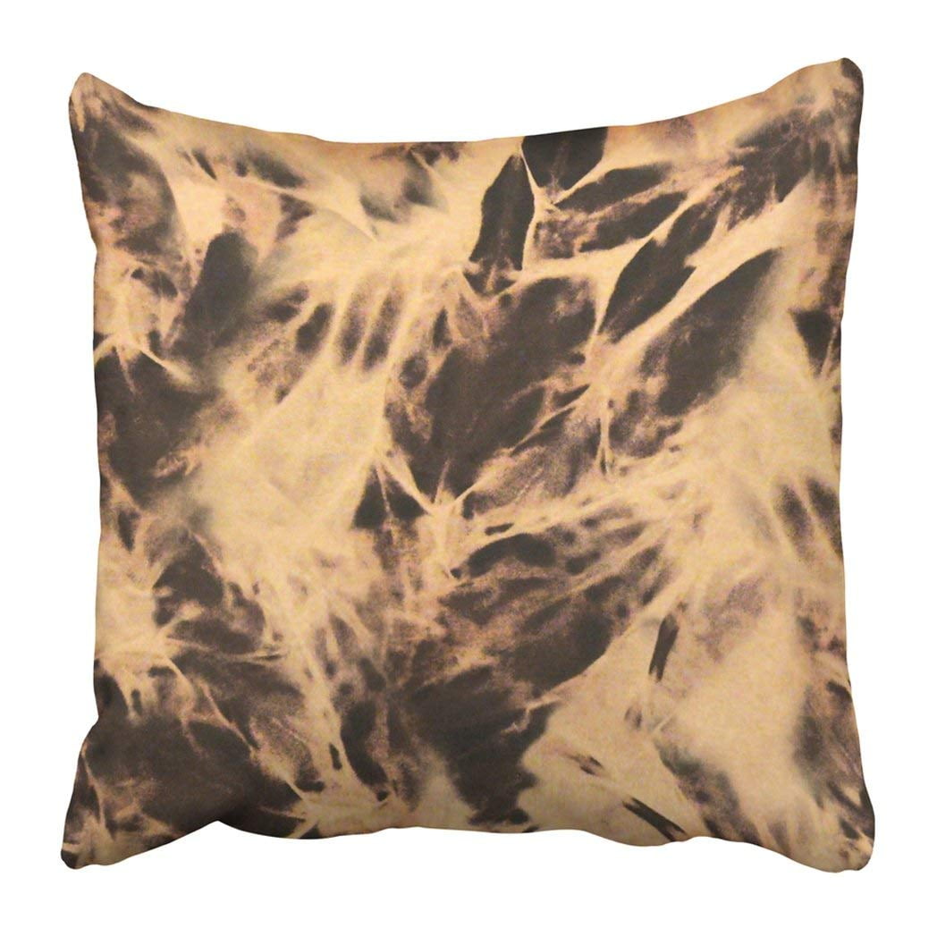 Rylablue Brown Bleach Sepia Bleached Effect Tie Dye Printseamless Pattern In Brown Abstract Pillowcase 16x16 Inch