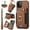 Brown, variant on for iPhone 17 Pro Max Phone Case Wallet with Card Holder,PU Leather Flip Folio Case,RFID Blocking Ring Holder Kickstand Wrist Strap Magnetic Protective Women Men Cover,Black,For iPhone 17 Pro Max