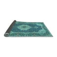 thumbnail image 2 of Ahgly Company Indoor Rectangle Medallion Light Blue Traditional Area Rugs, 2' x 3', 2 of 4