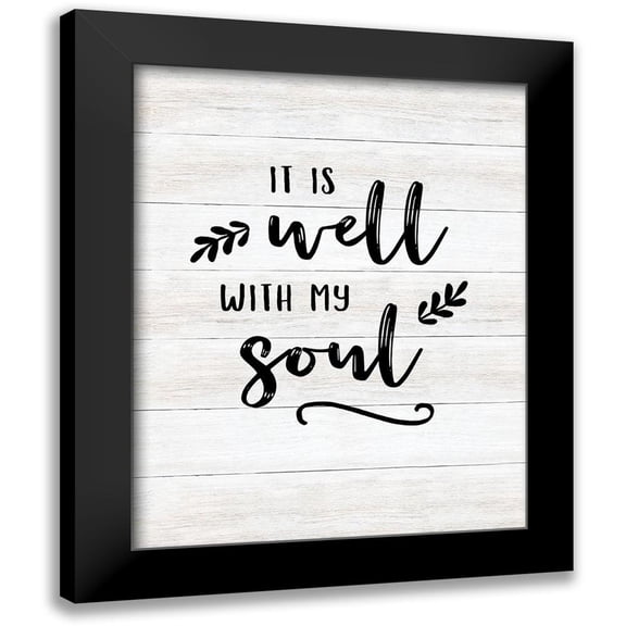CAD Designs 12x14 Black Modern Framed Museum Art Print Titled - With my Soul
