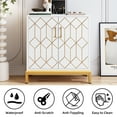 thumbnail image 5 of Homhougo 32.00 x 15.00 x 32.00 Accent Cabinet with Doors, Modern Wooden Sideboard, White, 5 of 18