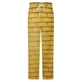 thumbnail image 5 of Brick Wall, Yellow Brick Stone Wall Sunlight Winter Female Pants Flannel High Waist Women Pants Lady Warm Straight Leg Plush Trousers, 5 of 7