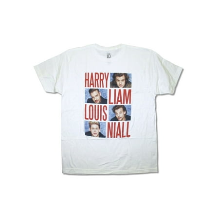One Direction Names Band Pic Image Adult White T (One Direction Best Pics)