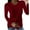 Burgundy, variant on Elainilye Fashion Womens Tops Lace Slim Long Sleeve Blouses Floral Crewneck Elegant Tunic Tops,White