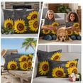 thumbnail image 4 of 2 Pack Outdoor Waterproof Throw Pillow Covers,Summer Farm Sunflower Decorative Square Pillow Case Patio Pillowcases for Chair Couch Sofa 16x16in, 4 of 9