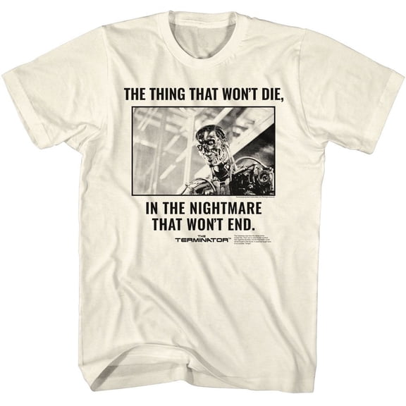 Terminator Wont Die Natural Adult T-Shirt