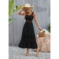 thumbnail image 3 of Women's Summer Hollow Lace Square Neck Sleeveless Dress, 3 of 8