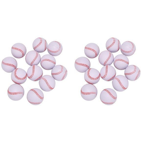 24Pack Baseball Foam Softball 9Inch Adult Youth Training Sporting Batting Ball for Game Pitching Catching Training,24 x Baseball,White