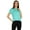 Aqua Blue, variant on Drop Shoulder Round Neck T-shirt For Womens Casual Relax Fit Summer T-shirts