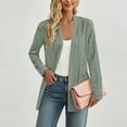 thumbnail image 5 of CQONEPT Women's Lightweight Open Front Cardigan Casual Long Sleeve Loose Fit Solid Color Long Cardigans with Pockets Army Green L, 5 of 5
