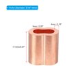thumbnail image 2 of Unique Bargains 5/16"/ 8mm Wire Rope Loop Sleeve, 2 Pack Copper Double Ferrule Duplex Crimping Loop Sleeve, Golden, 2 of 5