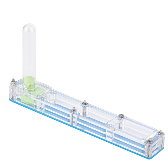 M Buder Caja De Cría De Hormigas De Acrílico, Nido Formicarium Azul Con Torre De Agua Hidratante, Observación Científica Para Insectos Mascotas, 14x2.2x7.5 cm