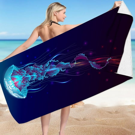 

NEGJ Beach Towel Extra Large Super Absorbent No Sand Thick Microfiber Beach Towel Cute Ocean Beach Towe