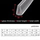thumbnail image 4 of 2 Meters U-channel Rubber Edging Sealing Strip Shower Door Glass Durable Sealing Tape Edge Guard Weatherstrip Multiple Size, 4 of 5