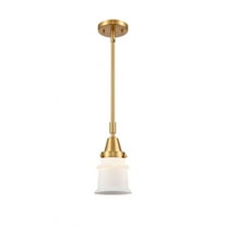 447-1S-SG-G181S Innovations Lighting Canton - 1 Light Stem Hung Mini Pendant In Industrial Style-11.13 Inches Tall and 6.5 Inches Wide-Satin Gold